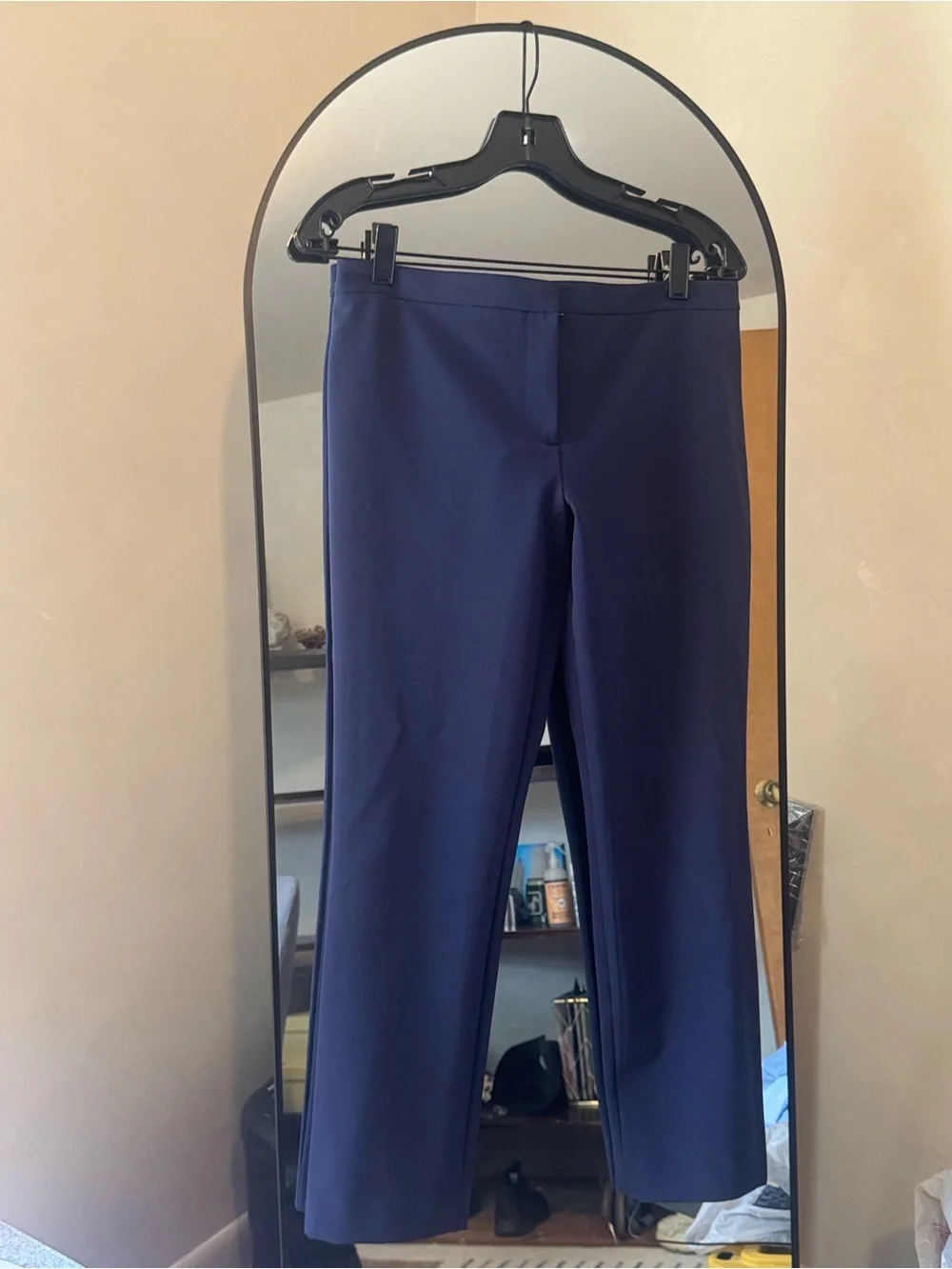 Theory Women’s Classic Straight-Leg Dress Pants in navy